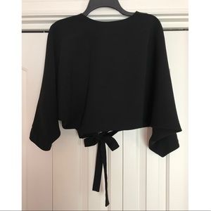 Black top with tie back